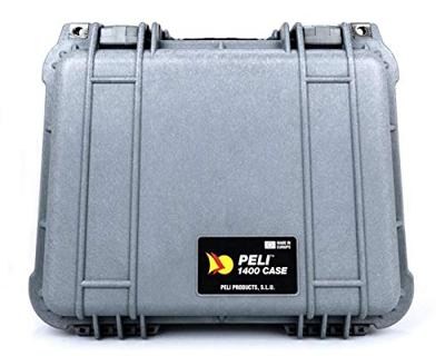 Peli 1400 SVF flightcase zilver met schuim 300x225x132 mm