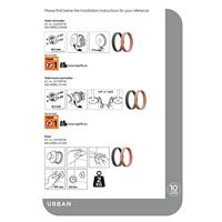 Toiletaccessoireset Tiger Urban Met Toiletborstel, Toiletrolhouder en Handdoekhaak Zwart - thumbnail