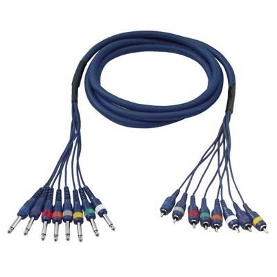 DAP FL64 Multikabel 8x Mono jack naar 8x RCA male 3m
