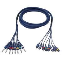DAP FL64 Multikabel 8x Mono jack naar 8x RCA male 3m - thumbnail