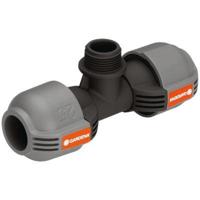 Gardena T-stuk 25mm x 3/4" Buitendraad - Quick & Easy Installatie, Compatibel en Waterdicht - thumbnail