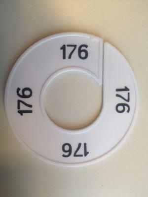 Maatring 9cm wit/zwart 176