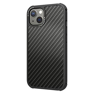 Black Rock Robust Real Carbon Cover Apple iPhone 13 Zwart