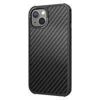 Black Rock Robust Real Carbon Cover Apple iPhone 13 Zwart - thumbnail