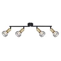 Globo PlafondlampXara I 4-lichts zwart met goud - 54802S-4AB - thumbnail