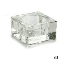 Kaarshouder Transparant Glas 6 x 3 x 6 cm (12 Stuks) - thumbnail