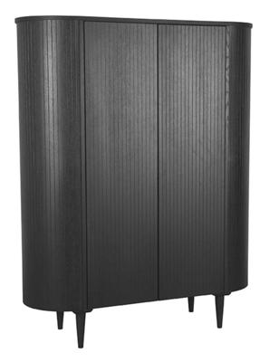 LABEL51 Bergkast Oliva - Zwart - Eiken - Hoge Kast