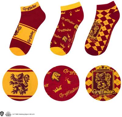 Harry Potter Ankle Socks 3-Pack Gryffindor