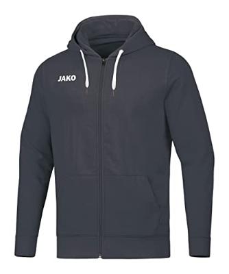 JAKO 6865 Jas Met Kap Base - Antraciet - S