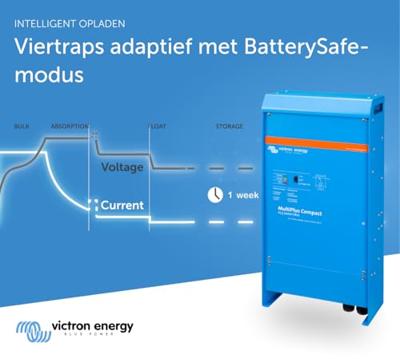 Victron Energy MultiPlus C 12/2000/80-30 Netomvormer 2000 W 12 V/DC - 230 V/AC Geïntegreerde laadregelaar