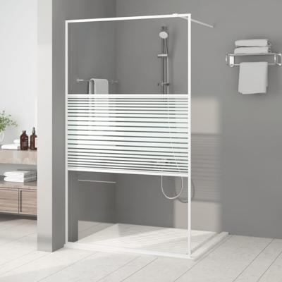 Inloopdouchewand 115x195 cm transparant ESG-glas wit