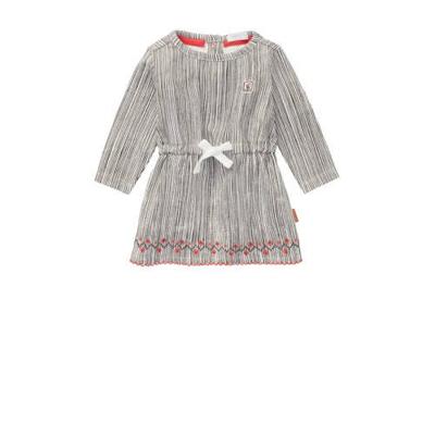 Noppies baby jurk Mazzola met all over print wit/zwart