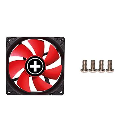 Simpletek PC-ventilator Zwart, Rood (b x h x d) 92 x 25 x 92 mm - thumbnail