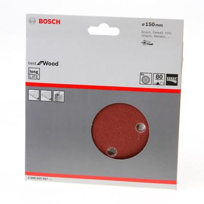 Bosch Accessories EXPERT C470 2608900815 Excenterschuurpapier Geperforeerd Korrelgrootte (num) 80 (Ø) 150 mm 5 stuk(s)