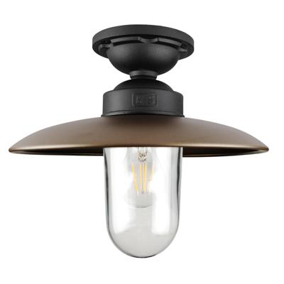 Solingen Plafondlamp Matzwart Brons