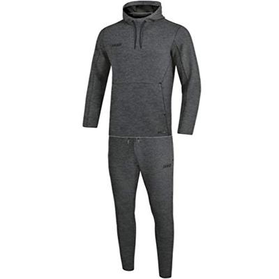 JAKO M9629D Joggingpak Met Sweaterkap Premium Basics Dames - Antraciet Gemeleerd - 40