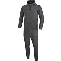JAKO M9629D Joggingpak Met Sweaterkap Premium Basics Dames - Antraciet Gemeleerd - 40 - thumbnail
