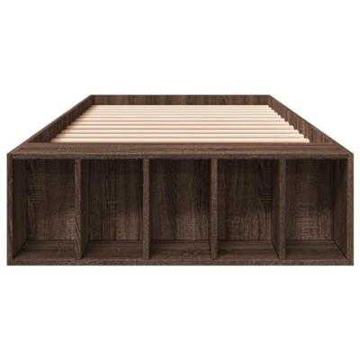 Bedframe bewerkt hout bruin eikenkleur 90x200 cm