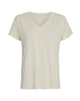 Msch Copenhagen Mschfenya Modal V Neck Tee 18167 T-shirts Oatmeal - thumbnail