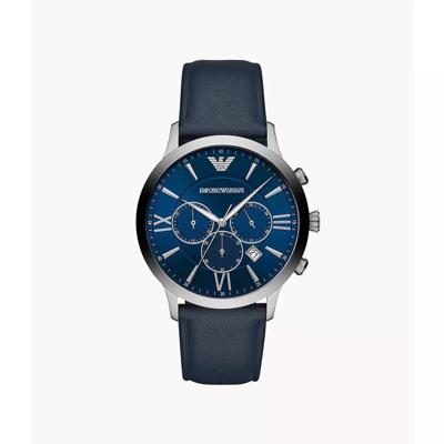 Emporio Armani RVS Blauw Heren AR11226 Emporio Armani RVS Blauw Heren AR11226