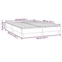 Boxspringframe fluweel donkerblauw 140x200 cm - thumbnail