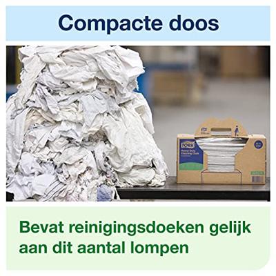 Tork Poetsdoek | ca. L110xB338 | wit | 1 laags, zonder reliëf | 1 stuk - 520372 520372 - thumbnail