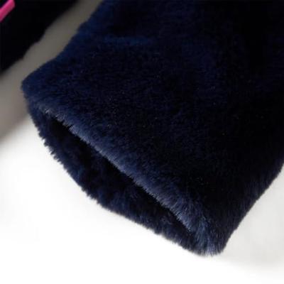 VidaXL Kinderjas 128 kunstvacht marineblauw