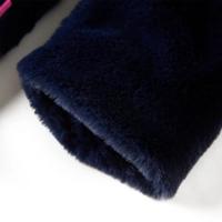 Kinderjas 128 kunstvacht marineblauw - thumbnail