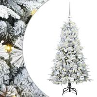 VidaXL Kunstmatige inklapbare kerstboom wit 120 cm pe en pvc - thumbnail
