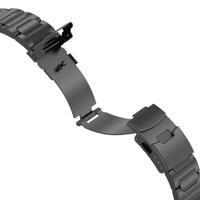 By Qubix - Titanium H-type schakelband - Zilver - Compatible met Apple Watch 44mm / 45mm / 46mm / 49mm - Compatible Apple watch bandjes - thumbnail