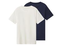 Esmara Kids Set van 2 kinder T-shirts (Wit/donkerblauw, 158/164) - thumbnail