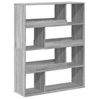 Boekenkast 100x33x125,5 cm bewerkt hout grijs sonoma eikenkleur - thumbnail
