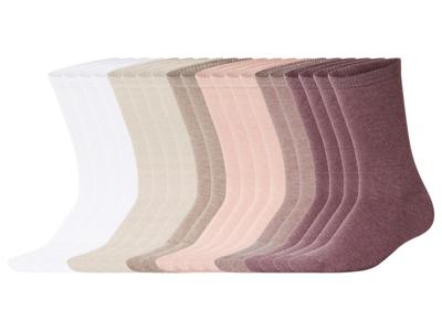 esmara 20 Paar sokken (wit/beige/roze, 35-38)