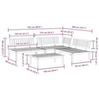4-delige Loungeset pallet massief acaciahout - thumbnail