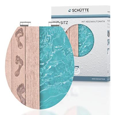 MDF High Gloss WC-bril POOLSIDE met soft-close lange levensduur: extreem onbreekbaar en krasbestendig comfort en functie: geruisloos sluiten dankzij de automatische valrem eenvoudig schoon te ma