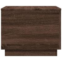 Salontafel met LED-verlichting 50x50x40 cm bruin eikenkleur - thumbnail