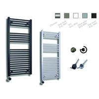Elektrische Design Radiator Sanicare Plug & Play 111,8x60 cm Chroom 730 Watt Met Chroom Thermostaat Links - thumbnail