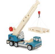 Small Foot - Houten Kraanwagen Blauw met Pallet