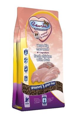 Renske Senior Graanvrij Super Premium vers bereid kip met eend kattenvoer 6 kg