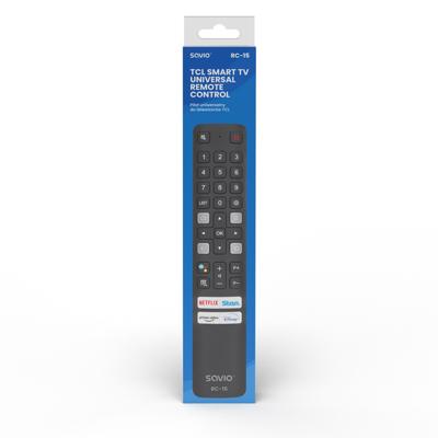 Savio RC-15 universal remote control/replacement for TCL SMART TV afstandsbediening IR Draadloos Drukknopen - thumbnail