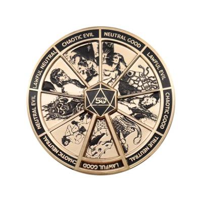 Dungeons & Dragons Pin Badge Alignment Spinner Coloured Limited Edition