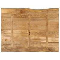 Tafelblad met natuurlijke rand 100x80x2,5 cm massief mangohout - thumbnail