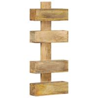 Tijdschriftenwandrek 30x11x72 cm massief mangohout - thumbnail