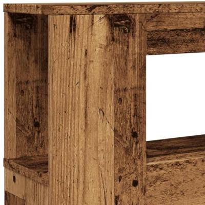 Hoofdeinde met LED 220x18,5x103,5 cm bewerkt hout oud hout