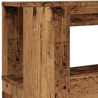 Hoofdeinde met LED 220x18,5x103,5 cm bewerkt hout oud hout - thumbnail