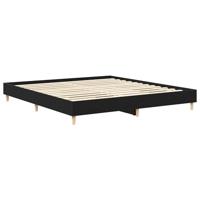 Bedframe Zwart Eiken 160 x 200 cm Bewerkt hout - thumbnail