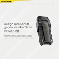 NiteCore TIP SE schwarz Zaklamp werkt op een accu LED 700 lm 26 g - thumbnail