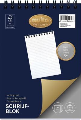 Multo kopspiraalblok, ft A5, gelijnd, 100 vel