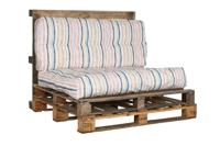 Kussen DKD Home Decor Voor op de grond Multicolour Aluminium Strepen 120 x 80 x 16 cm - thumbnail