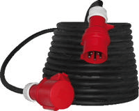 25 meter krachtstroomkabel 32A 5-polig 5 x 6,0mm² 400V zwart IP44 - thumbnail